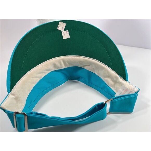 Vtg Cali-Fame Los Angeles USA Pebble Beach Visor/Hat Turquoise NEW - Picture 8 of 11